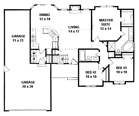 Main Floor Plan for House Plan #351221