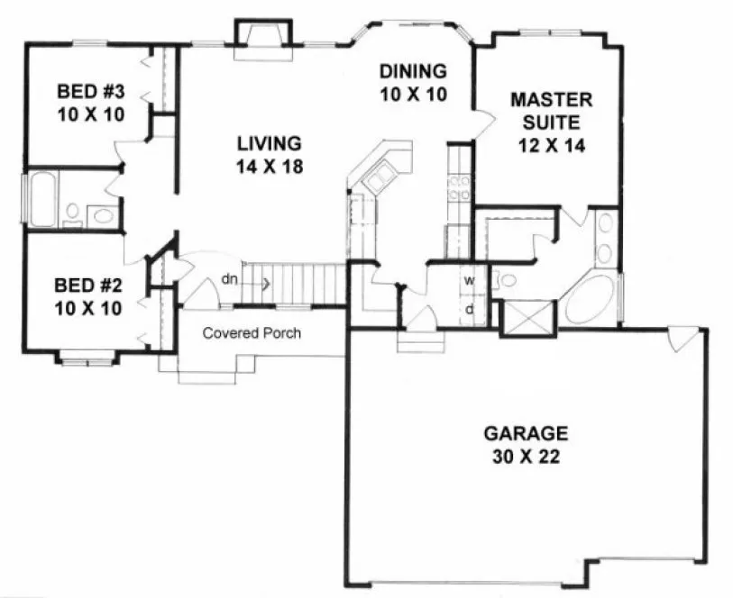 Main Floor Plan for House Plan #354221