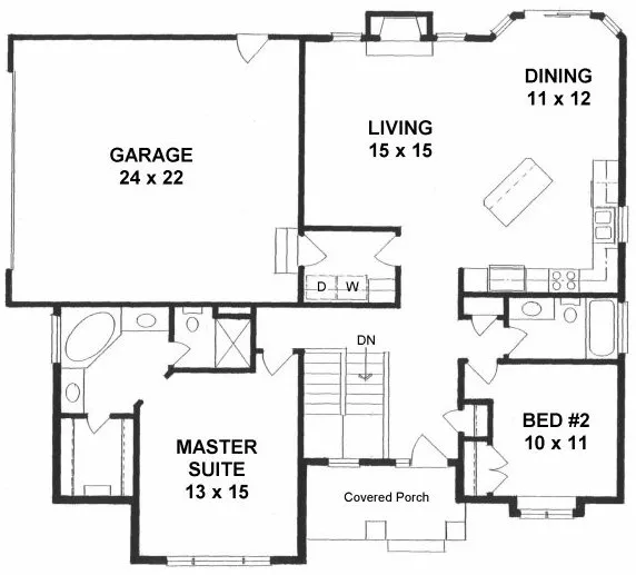 Main Floor Plan for House Plan #350631