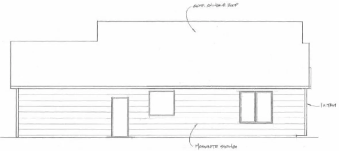 Rear Elevation for House Plan #350731