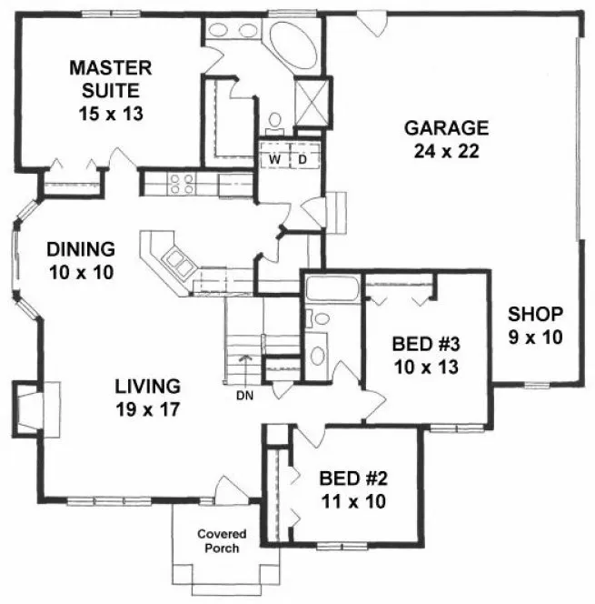 Main Floor Plan for House Plan #350731