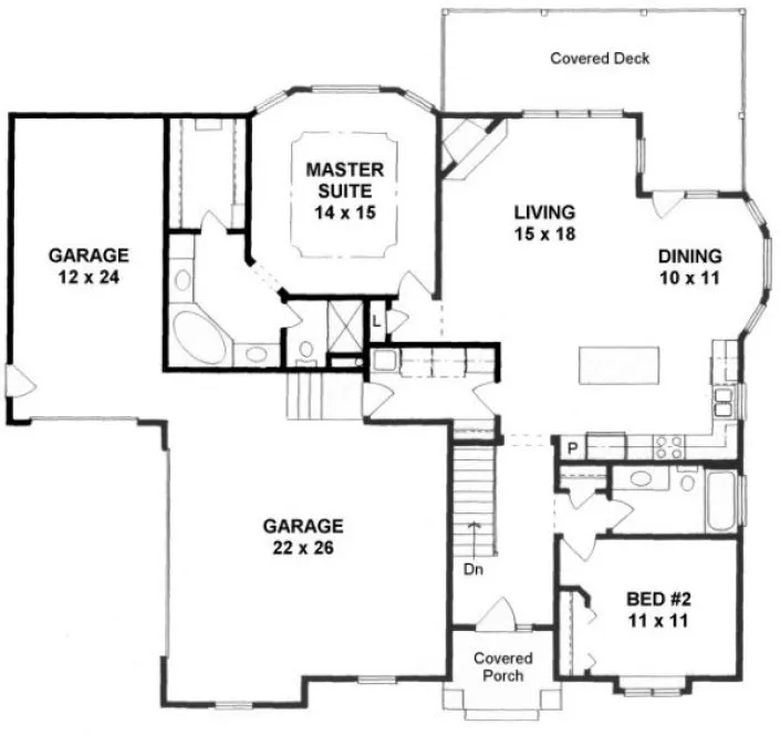 Main Floor Plan for House Plan #352931