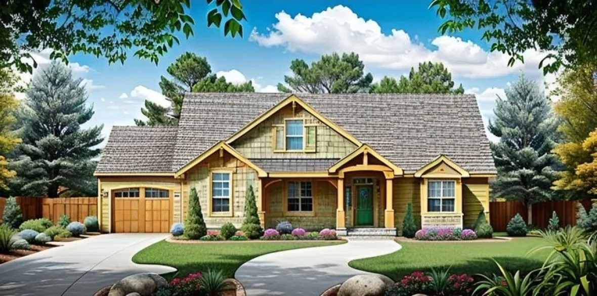 Full Rendering for House Plan #352931