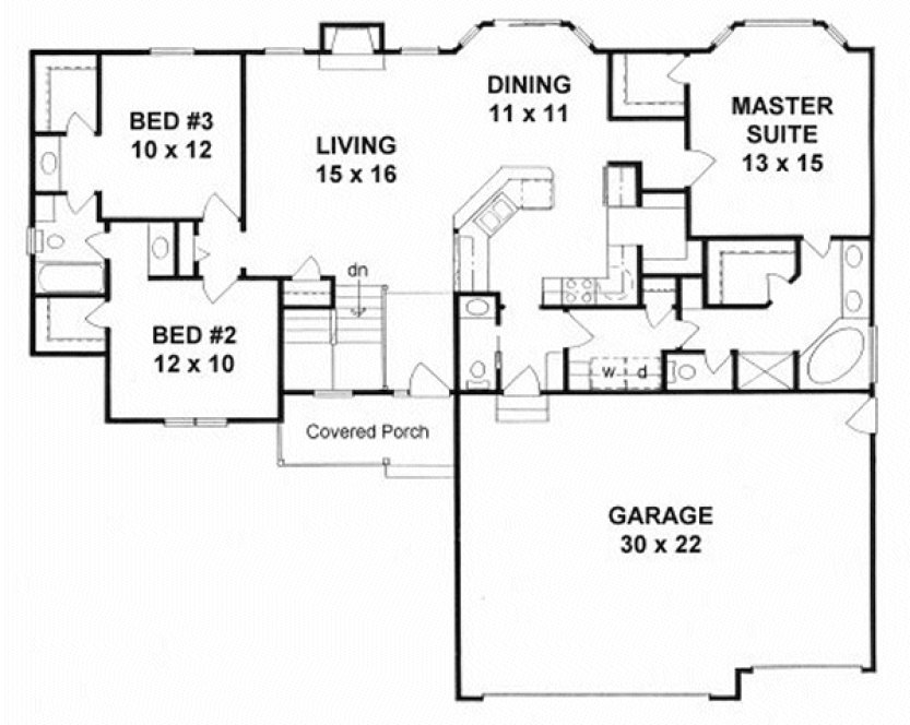 Main Floor Plan for House Plan #359351