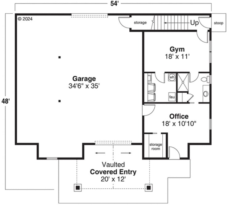 Main Floor Plan for House Plan #345871