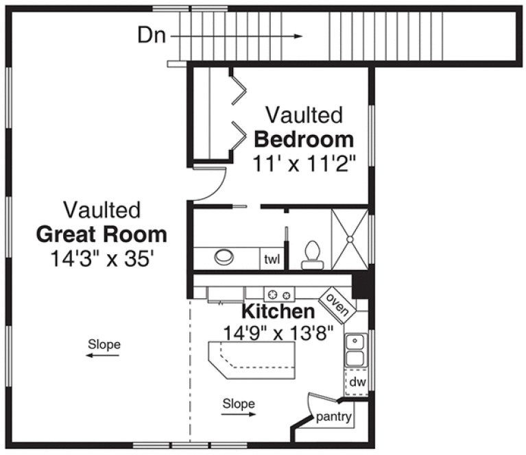 Second Floor Plan for House Plan #345871