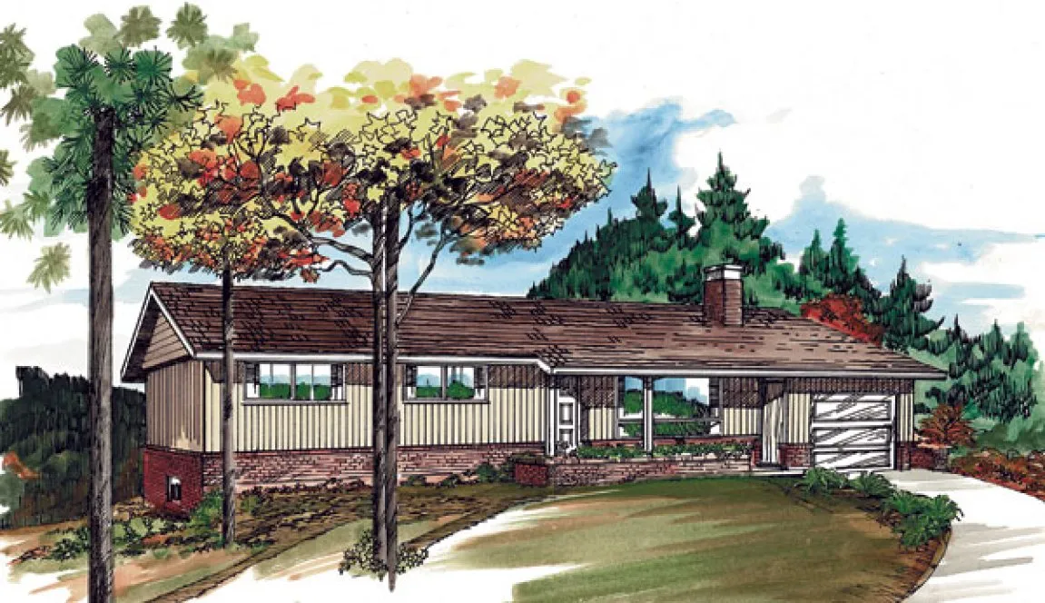 Full Rendering for House Plan #519801