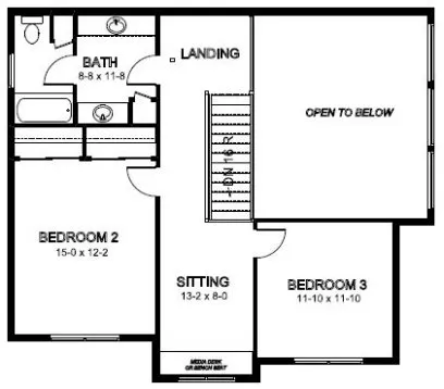 Second Floor Plan for House Plan #195322