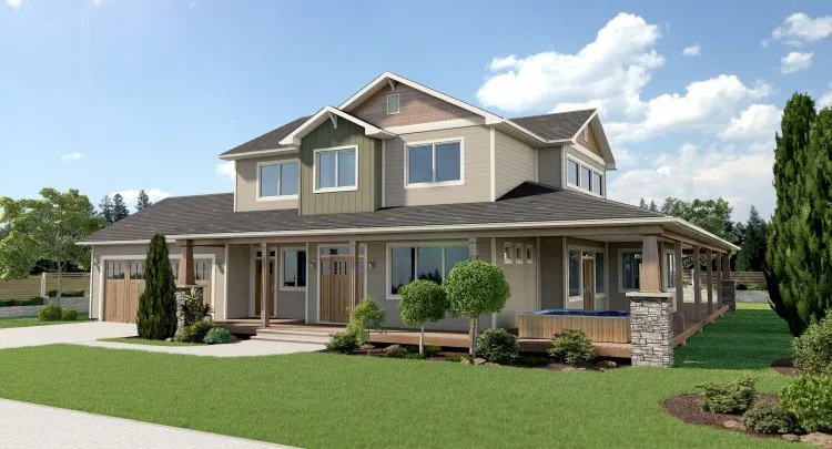 Full Rendering for House Plan #195322