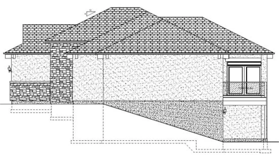 Right Elevation for House Plan #195406