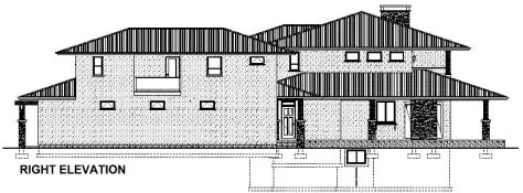 Right Elevation for House Plan #195340