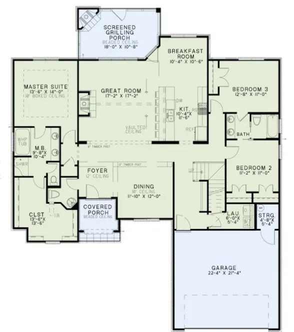 Main Floor Plan for House Plan #310041