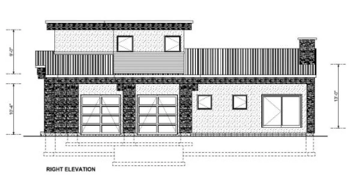 Right Elevation for House Plan #195372