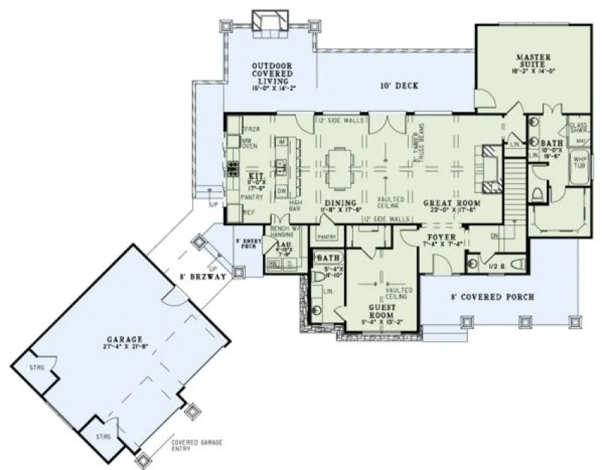 Main Floor Plan for House Plan #314753