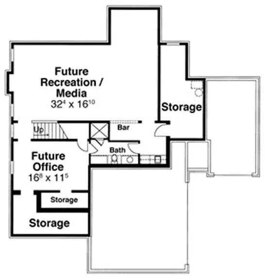 Basement Plan for House Plan #123285
