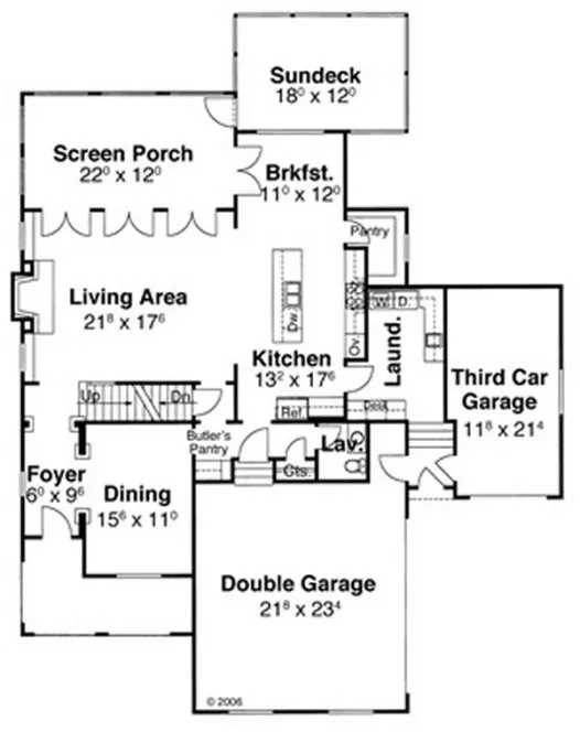Main Floor Plan for House Plan #123285