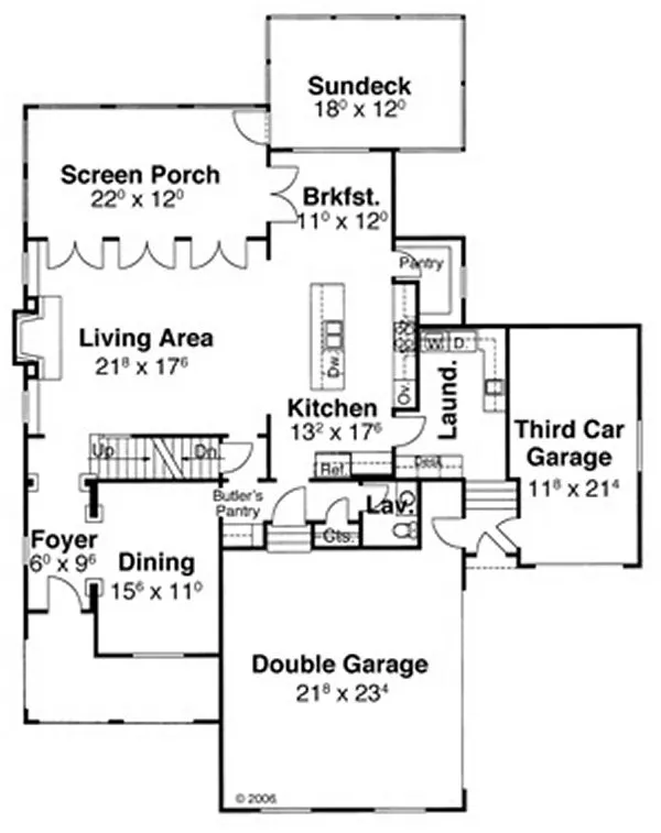 Main Floor Plan for House Plan #123285