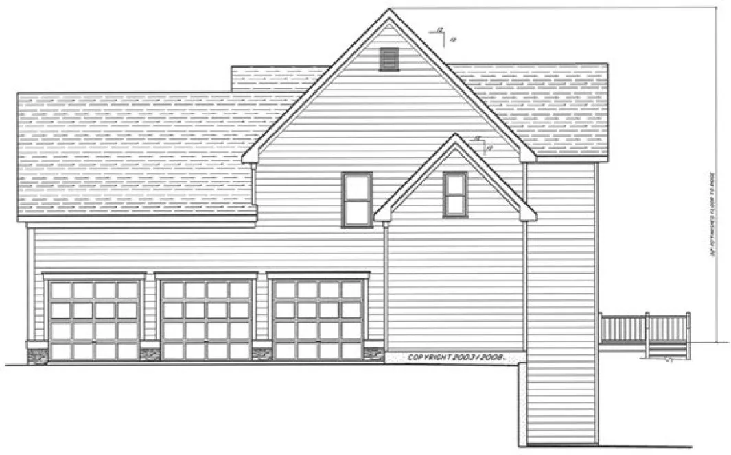 Right Elevation for House Plan #123072