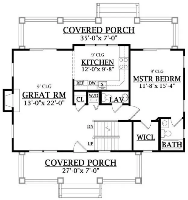Main Floor Plan for House Plan #625051