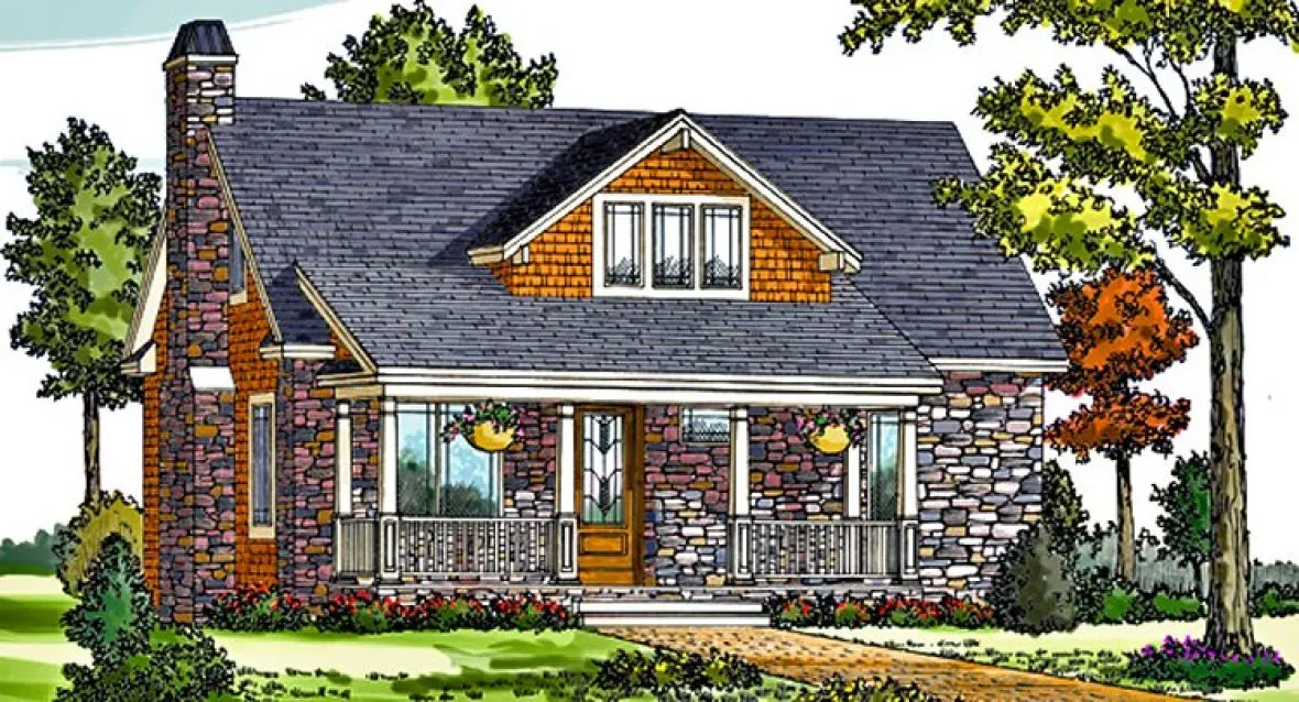Full Rendering for House Plan #625051