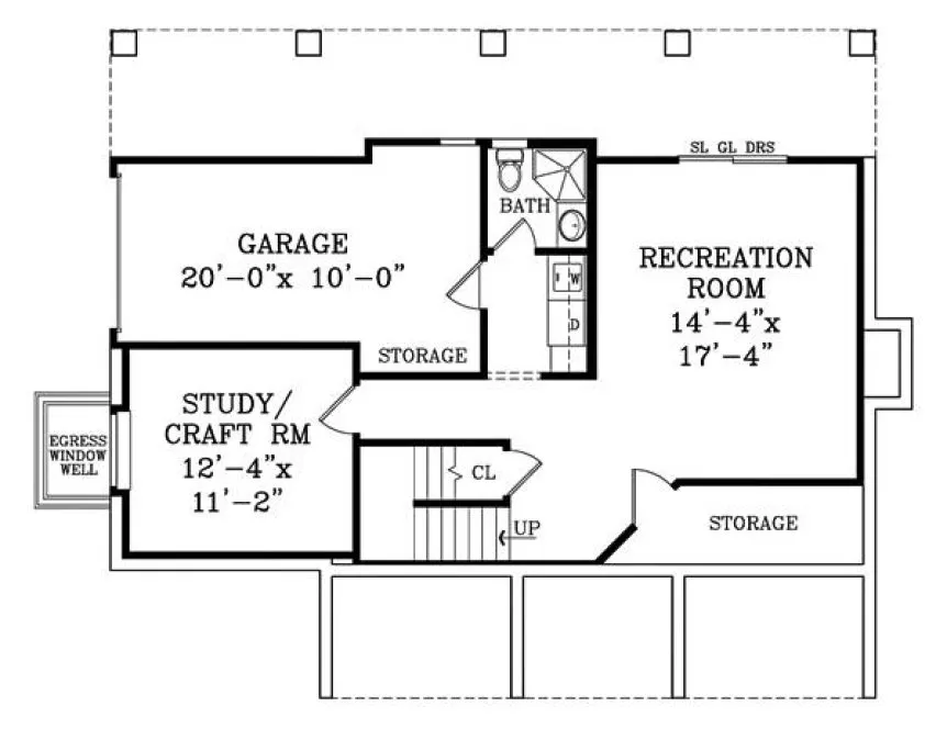 Basement Plan for House Plan #622522