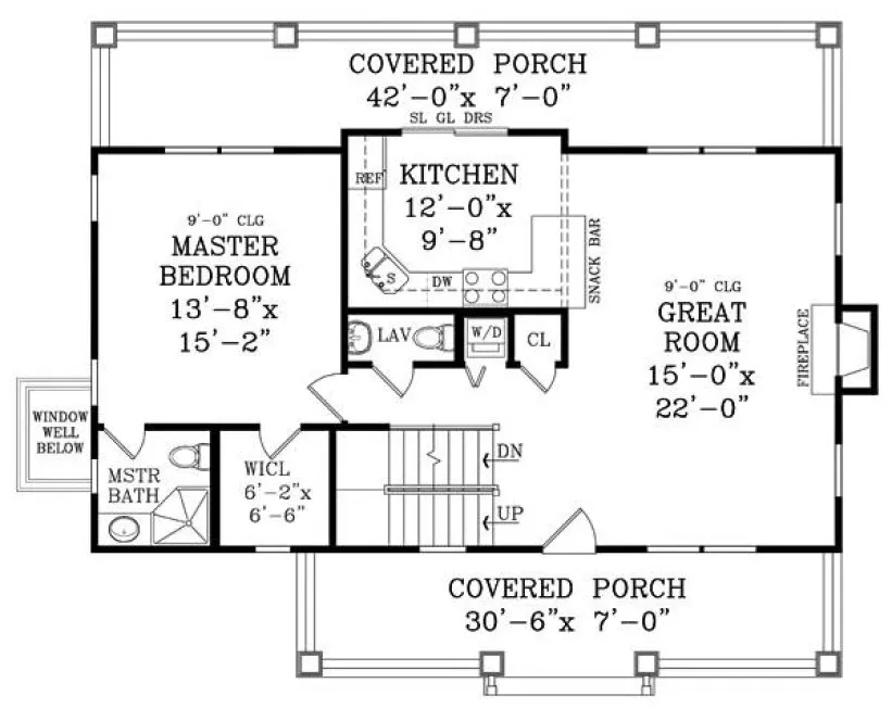 Main Floor Plan for House Plan #622522