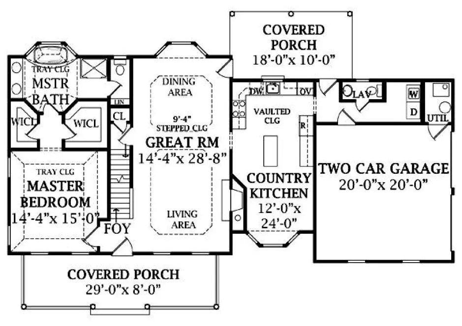 Main Floor Plan for House Plan #625491
