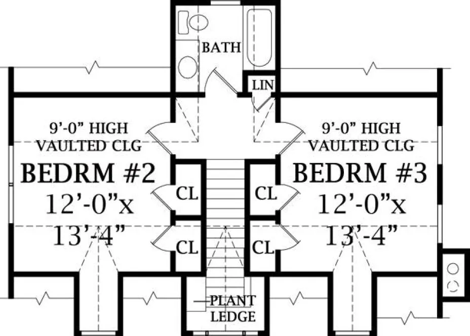 Second Floor Plan for House Plan #625491