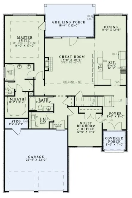 Main Floor Plan for House Plan #314542