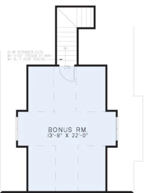 Attic Plan for House Plan #311902