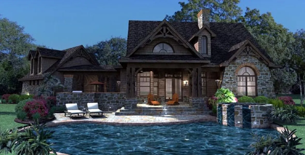 Rear Elevation for House Plan #648961