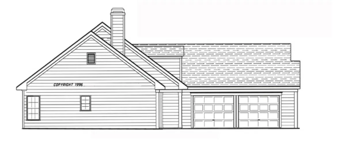 Left Elevation for House Plan #125761
