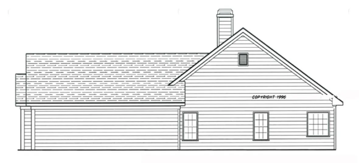 Right Elevation for House Plan #125761