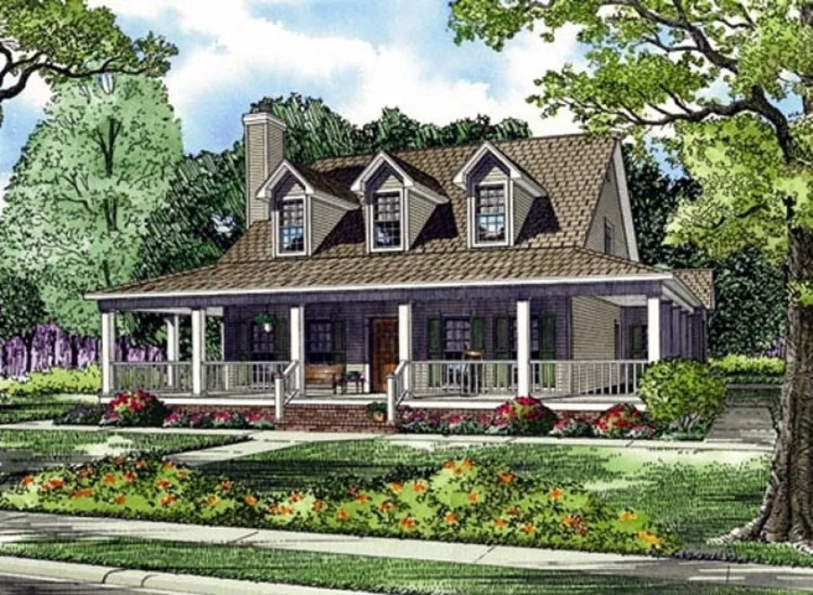 Full Rendering for House Plan #319302