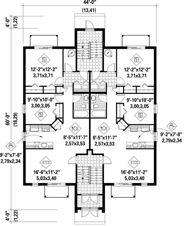 Main Floor Plan for House Plan #175446