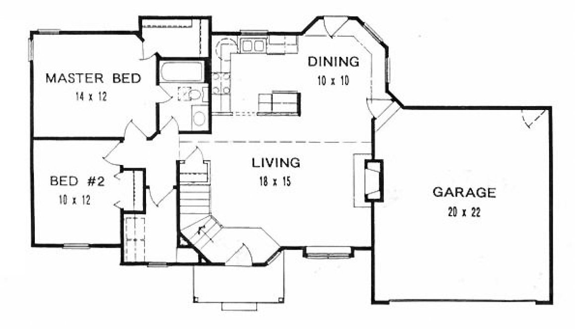 Main Floor Plan for House Plan #352890