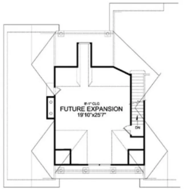 Attic Plan for House Plan #623329