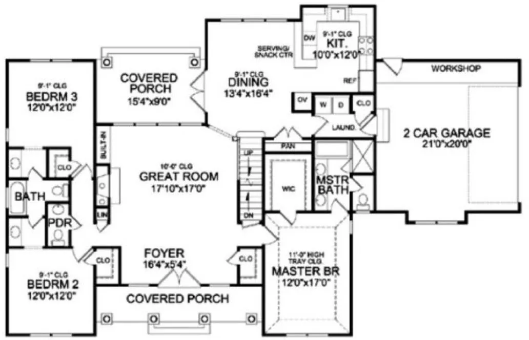 Main Floor Plan for House Plan #623329