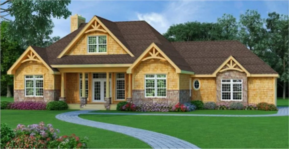 Full Rendering for House Plan #623329
