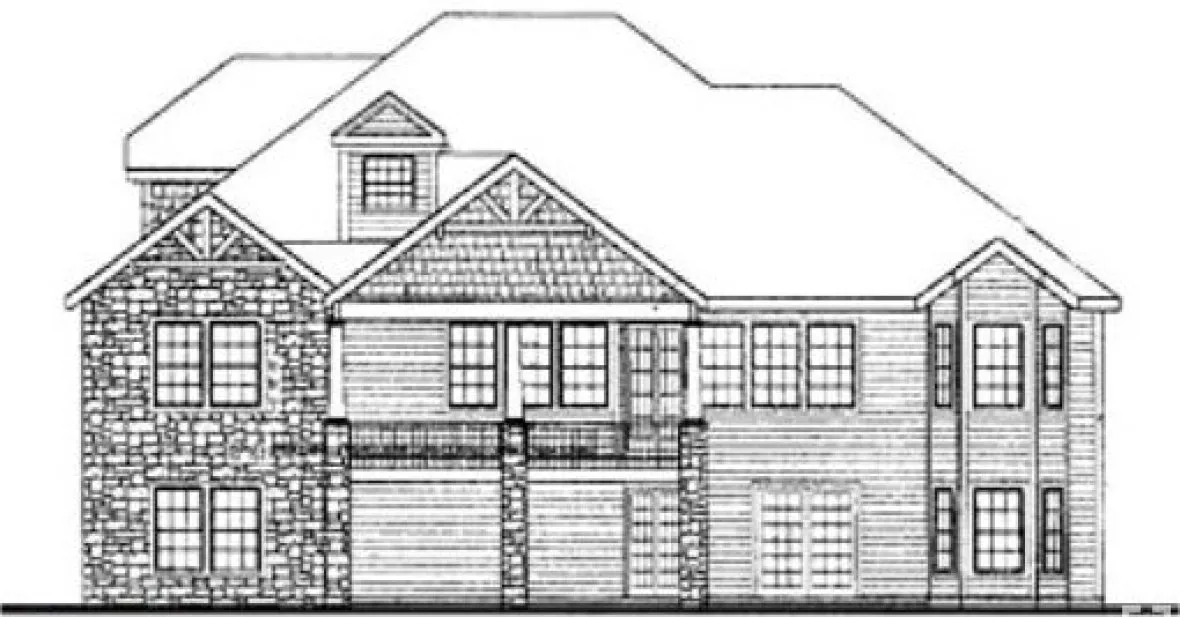 Rear Elevation for House Plan #628432