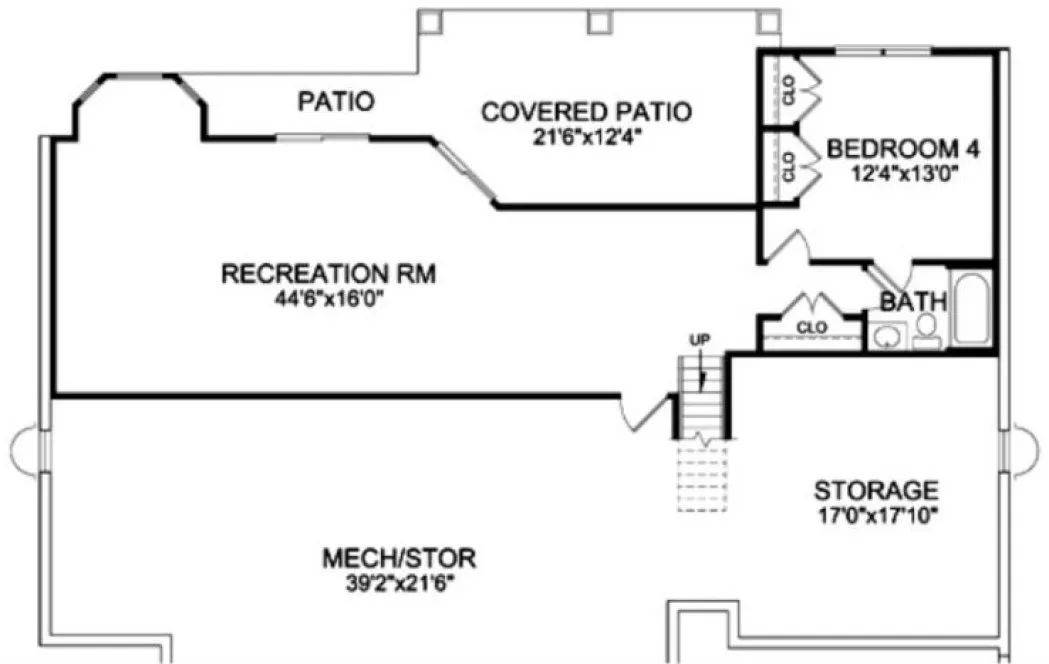 Basement Plan for House Plan #628432