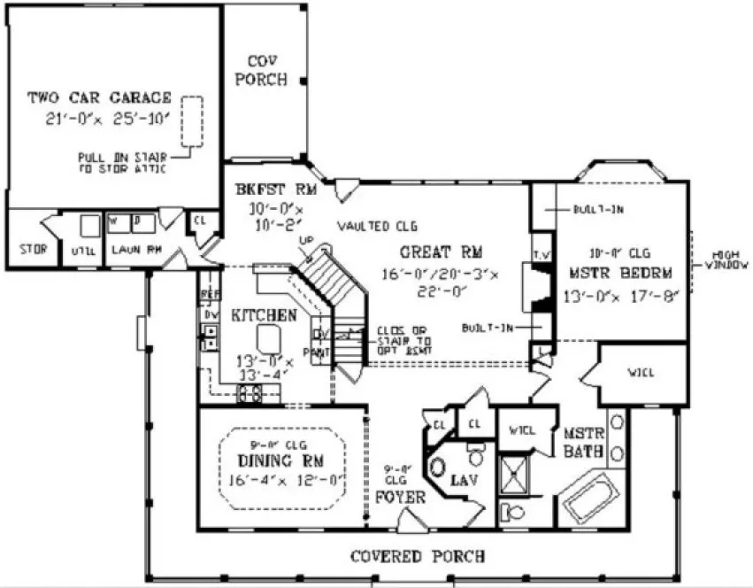 Main Floor Plan for House Plan #625422