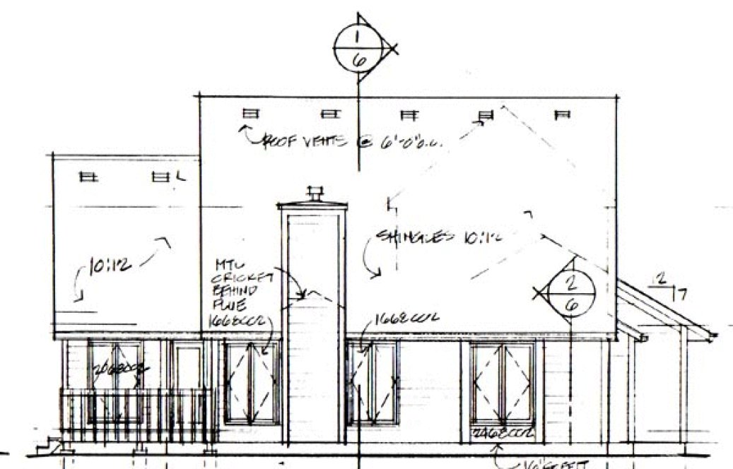 Rear Elevation for House Plan #189600