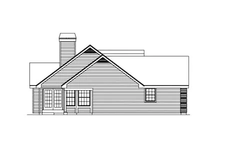 Left Elevation for House Plan #631971