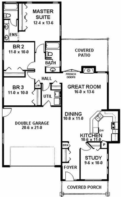Main Floor Plan for House Plan #207070