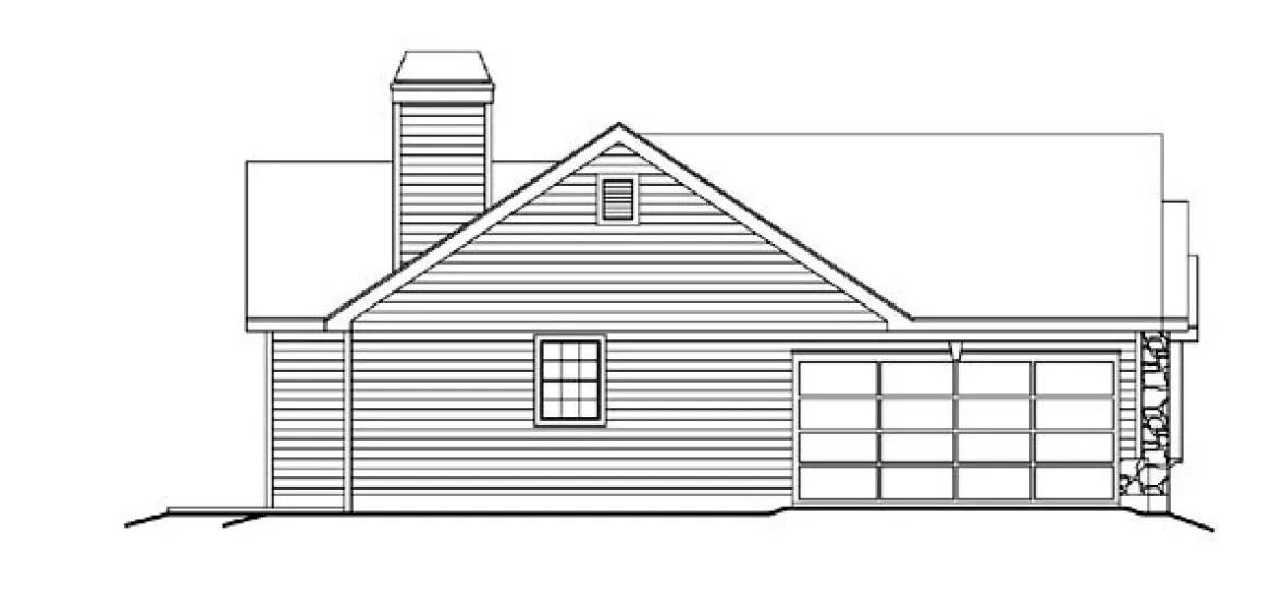 Left Elevation for House Plan #638421