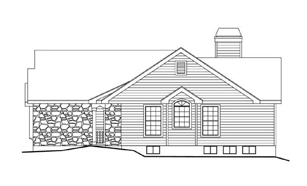 Right Elevation for House Plan #638421