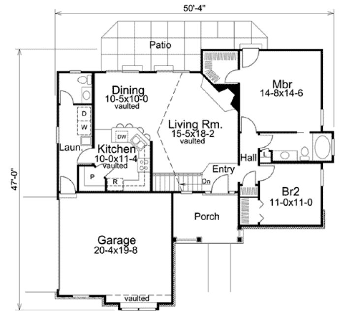Main Floor Plan for House Plan #638421