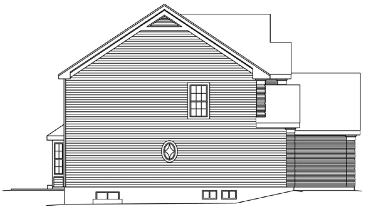 Left Elevation for House Plan #639613