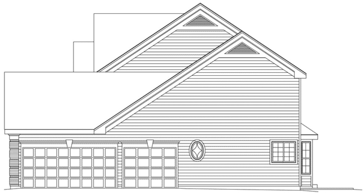 Right Elevation for House Plan #639613